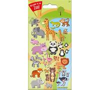 Paper Projects 01.70.19.014 Cute Zoo 3D Foam Reusable Craft Stickers, Multicoloured, 19.5cm x 9.5cm