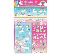 Paper Projects 01.70.22.017 Rainbow Unicorns Mega Sticker Pack, Pink, 29.7cm x 21cm