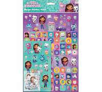 Paper Projects 01.70.22.036 Gabby's Dollhouse Mega Pack | Three Types of Stickers (Around 150 Total) | Reusable on Non-Porous Surfaces, 35cm x 23cm, Purple