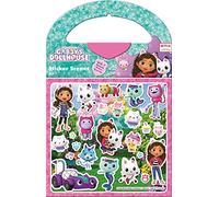 Paper Projects 01.70.29.016 Gabby's Dollhouse Activity Set | Includes 6 Scenes and Around 50 Stickers, 23.5cm x 15cm, Pink