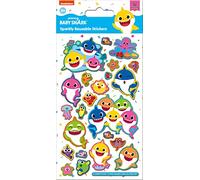 Paper Projects Baby Shark Sparkly Reusable Stickers | Official Licensed Product | Reusable on Non-Porous Surfaces