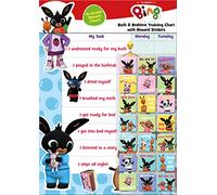 Paper Projects CBeebies Bing Splashy Bath and Bedtime Reward Chart | Includes 56 Sparkly Stickers | Colourful Chart is Wipe-Clean