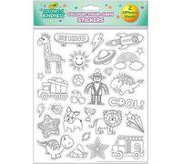 Paper Projects Crayola Colour Your Own Stickers | Includes 2 sheets of stickers | Perfect for Decoration and Scrapbooking, Cool Time