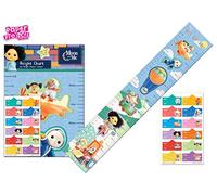 Paper Projects Moon and Me Height Chart - Includes 12 Height Labels - Colourful Chart is Wipe-Clean