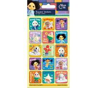 Paper Projects Moon and Me Sparkly Reusable Reward Stickers | Official Licensed Product | Reusable on Non-Porous Surfaces,Yellow,19.5cm x 9.5cm