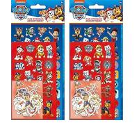 Paper Projects Paw Patrol Assorted Sticker Pack | Includes 3 Types of Stickers | Perfect for Decoration and Scrapbooking, Blue/Red, 24.5cm x 11cm (Pack of 2)