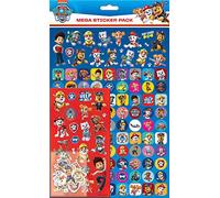 Paper Projects Paw Patrol Mega Sticker Pack | Three Types of Stickers (Around 150 Total) | Reusable on Non-Porous Surfaces,Blue / Red,29.7cm x 21cm