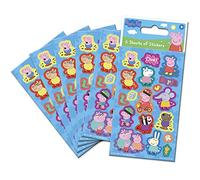 Paper Projects Peppa Pig Blue Party Bag Sticker Pack (6 Sheets) | Official Licensed Product | Perfect as Party Bag or Stocking Fillers,12.5cm x 7.5cm