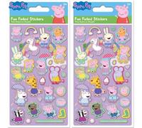 Paper Projects Peppa Pig Pink Sparkly Reusable Stickers | Official Licensed Product | Reusable on Non-Porous Surfaces, 19.5cm x 9.5cm (Pack of 2)