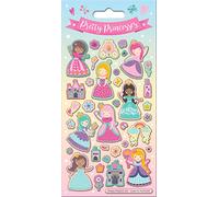 Paper Projects Pretty Princesses Sparkly Reusable Craft Stickers | Perfect for Craft Activities for Children and Adults | Reusable on Non-Porous Surfaces, 19.5cm x 9.5cm