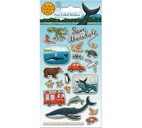 Paper Projects Snail on The Whale Sparkly Reusable Stickers | Official Licensed Product | Reusable on Non-Porous Surfaces, Blue, 19.5cm x 9.5cm