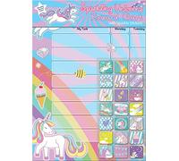 Paper Projects Sparkling Unicorns Reward Chart Includes 56 Sparkly Stickers, Chart is Wipe-Clean,29.7cm x 42cm