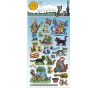 Paper Projects Tabby McTat Sparkly Reusable Stickers | Official Licensed Product | Reusable on Non-Porous Surfaces, Blue