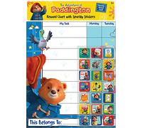 Paper Projects The Adventures of Paddington Reward Chart with 56 Sparkly Stickers, Chart is Wipe-Clean, Blue, 29.7cm x 42cm