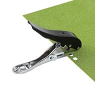 Paper Puncher, 8mm / 6/15 Inch Handheld Single Hole Punch with Grip Handle, Heavy Duty Circle Metal Single Punch with Adjustable Scale for Craft Paper Tag Ticket Notebook Cutting Card (Black)