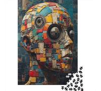 Paper Puzzle, 1000 Pieces, Artificial Intelligence Head, 70x50cm/1000pcs