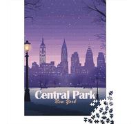 Paper Puzzle, 1000 Pieces, Central Park New York at Night, 38x26cm/1000pcs