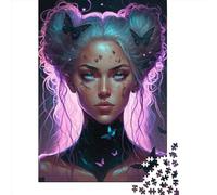Paper Puzzle 1000 Pieces Charming Girl Jigsaw Creative Rectangular Puzzle Great Jigsaw Puzzle For Adults 1000pcs (38x26cm)