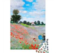 Paper Puzzle, 1000 Pieces, Claude Monet Poppies 1873, 52x38cm/1000pcs