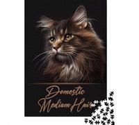 Paper Puzzle, 1000 Pieces, Domestic Medium Hair, 38x26cm/1000pcs