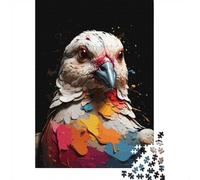 Paper Puzzle, 1000 Pieces, Dove Animal Splatter, 38x26cm/1000pcs