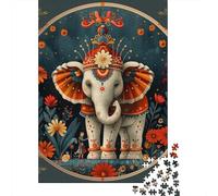 Paper Puzzle 1000 Pieces Elephant Jigsaw Creative Rectangular Puzzle Great Jigsaw Puzzle For Adults 1000pcs (38x26cm)