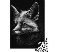 Paper Puzzle, 1000 Pieces, Fox BW, 38x26cm/1000pcs