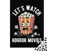 Paper Puzzle, 1000 Pieces, Lets Watch Horror Movies Popcorn, 38x26cm/1000pcs