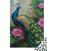 Paper Puzzle 1000 Pieces Peacock Jigsaw Creative Rectangular Puzzle Great Jigsaw Puzzle For Adults 1000pcs (38x26cm)