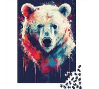 Paper Puzzle 1000 Pieces Polar Bear Jigsaw Creative Rectangular Puzzle Great Jigsaw Puzzle For Adults 1000pcs (38x26cm)