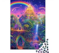 Paper Puzzle 1000 Pieces Rainbow Jigsaw Creative Rectangular Puzzle Great Jigsaw Puzzle For Adults 1000pcs (38x26cm)
