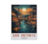 Paper Puzzle 1000 Pieces，San Aonio, Texas Viage Travel Poster，Puzzles Educational Toys for Adults Birthday Gift-N26x38cmJ203