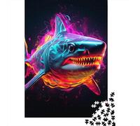 Paper Puzzle 1000 Pieces Shark Jigsaw Creative Rectangular Puzzle Great Jigsaw Puzzle For Adults 1000pcs (38x26cm)