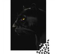Paper Puzzle, 1000 Pieces, Stunning Black Panther Cat, 70x50cm/1000pcs