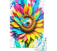 Paper Puzzle 1000 Pieces The Sunflower Splash Jigsaw Creative Rectangular Puzzle Great Jigsaw Puzzle For Adults 1000pcs (38x26cm)