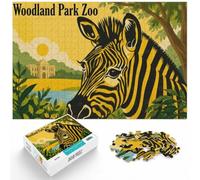 Paper Puzzle, 1000 Pieces, Vintage Zoo Poster, 1000pcs (40x28cm) | For shared winter evenings: Adult jigsaw puzzle with 1000 pieces offers a screen-free activity for the Christmas break.