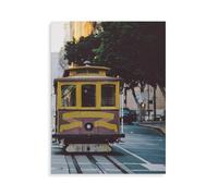 Paper Puzzles for Adults，San Francisco Cable Cars，Irregular Creative Gift for Family Game,Christmas Birthday Gifts Home Decor（38x26cm）-AQ94