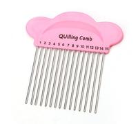 Paper Quilling Comb Tool, Plastic Quilling Paper Knitters Paper Weaver Craft Tool for Making Paper Strips Creating Loops, Essential Accessory for DIY Paper Card, Pink