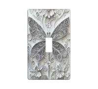 Paper Quilling Dragonfly Decorative Switch Cover Plate 1 Gang Single Toggle, 3D Modern Abstract Electrical Faceplate for Bedroom Bathroom Decor, Artistic Standard Size Switchplate