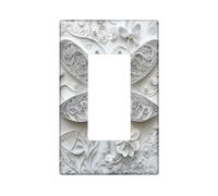 Paper Quilling Dragonfly Switch Cover Wall Plate 1 Gang Single Rocker, 3D Modern Abstract Electrical Faceplate for Bedroom Bathroom Decor, Artistic Standard Size Switchplate