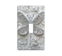 Paper Quilling Dragonfly Switch Cover Wall Plate 1 Gang Single Toggle, 3D Modern Abstract Electrical Faceplate for Bedroom Bathroom Decor, Artistic Standard Size Switchplate