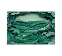 Paper Quilling Forest Tree Jigsaw Puzzles for Adults 300 Piece, Cool Nature Scenic Wooden Printed Puzzles, Scenery Pattern Decorations for Home Entertainment