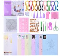 Paper Quilling Kit for Beginners & Adults, 900 x 5 mm Strips in 36 Colours, Complete Paper Quilling Set with Tools, Board, Mould & 10 Project Designs for Cards, Flowers & DIY Art