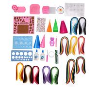 Paper Quilling Kits Complete Set, DIY Quilling Tools with 1260 Quilted Paper Strips, Quilling Pen, Winding Disc, Tweezers and More for Beginners, and Adults, Crafting