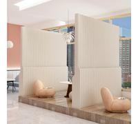 Paper Retractable Room Divider, Room Divider Wall for Privacy Protection, Foldable Wall Divider Screen, Freestanding Partition, Room Separator for Home Office Salon Exhibition, Space- Saving