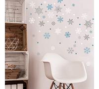 Paper Riot Co. Peel-and-Stick Assorted Snowflake Frozen Theme Holiday Vinyl Wall Decal Set, 186 Count