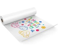 Paper Roll 44cm x 10m (17.3" x 32.8ft) - White Drawing Paper, Wall Art, Gift Wrap & Lining Paper for Walls. Kraft Roll for Kids, Artists, School Projects.