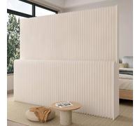 Paper Room Divider Brown Room Dividers Free Standing Foldable Privacy Screen Retractable Room Separator No Assembly Required Room Partition for Home/Office/Clothing Store/Enterprise/Studio