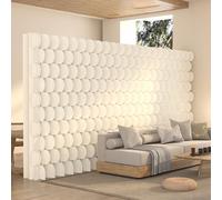 Paper room divider,Fish Scale Texture Paper Room Divider - Freestanding Privacy Screen Partition Wall, Retractable Folding Creative Interior Decoration for Home Office (200x43x200cm)