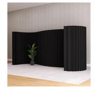 Paper room divider,Modern Black Room Divider - 5.24-5.9ft Tall Privacy Screen, Freestanding Foldable Partition, Retractable Paper Panel for Room Separation (300x180cm/9.84x5.9ft)